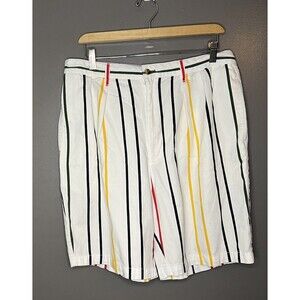 Vintage Tommy Hilfiger Y2K Striped Mens Chino Shorts Size 35